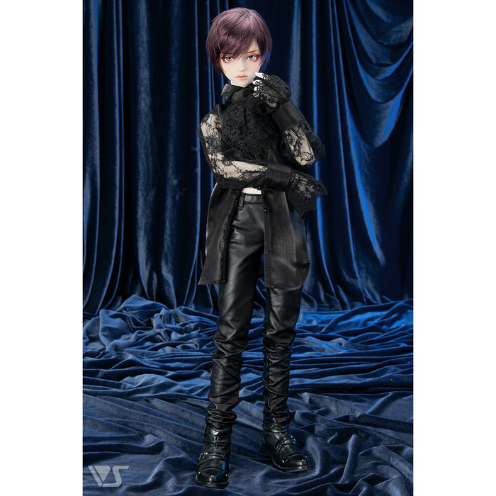 Black Synthetic Leather Pants / L