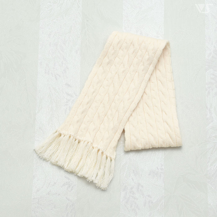 Cable Knit Scarf (Ivory)