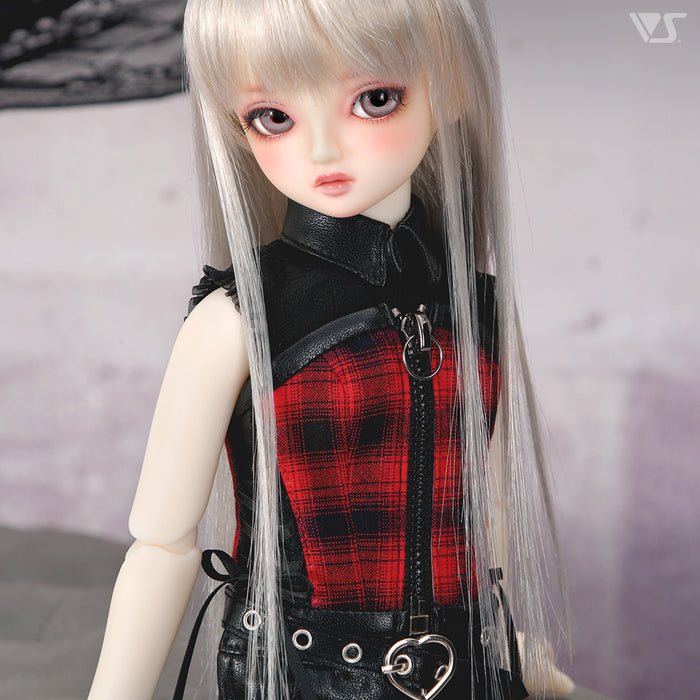 Synthetic Leather Thigh Belt Shorts Set / Mini