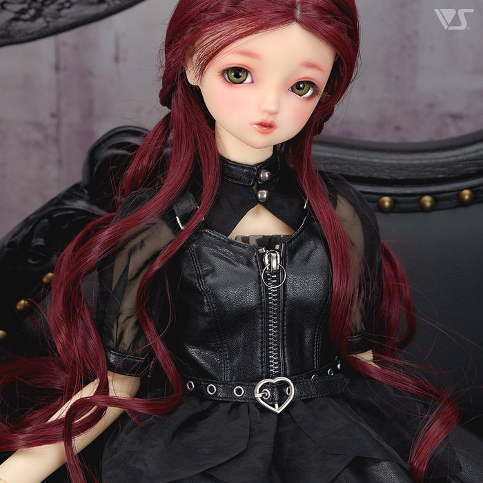 Synthetic Leather Random Skirt Set