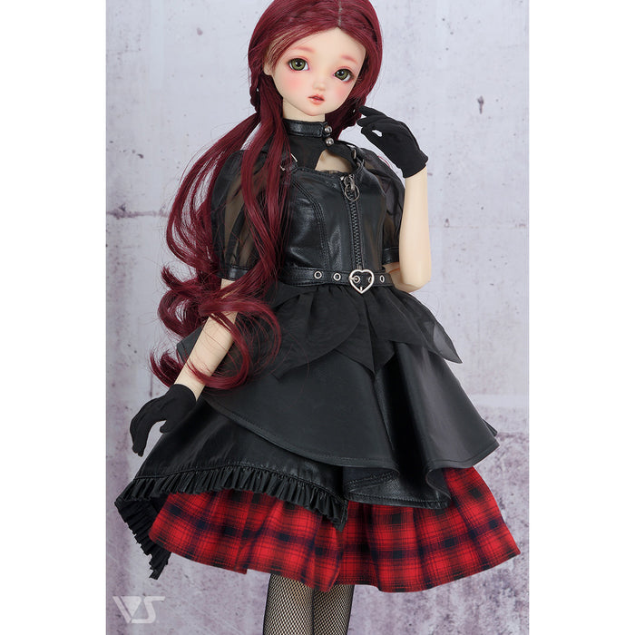 Synthetic Leather Random Skirt Set