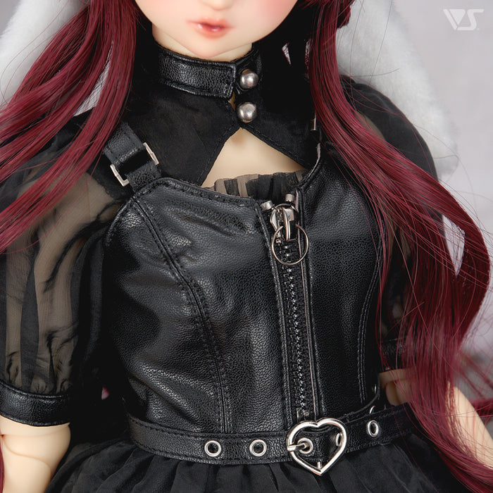 Synthetic Leather Random Skirt Set