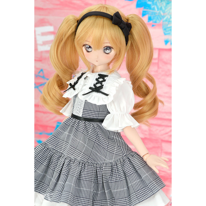 Plaid Jumper Dress Set / Mini (Gray)