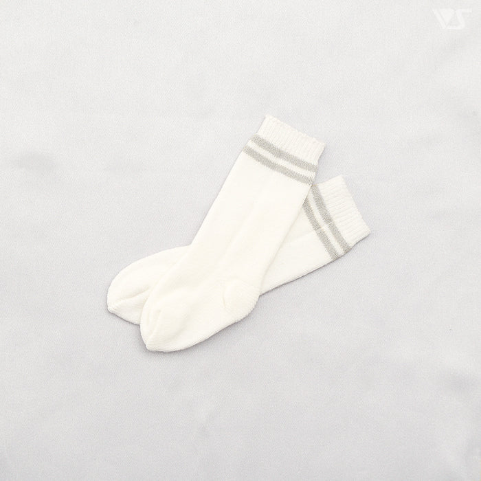 SDM Socks / Mini (White / Gray Line)