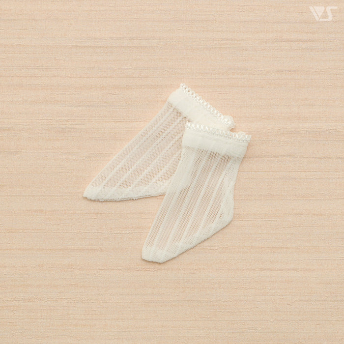 SDM Sheer Socks / Mini (White / Stripe)