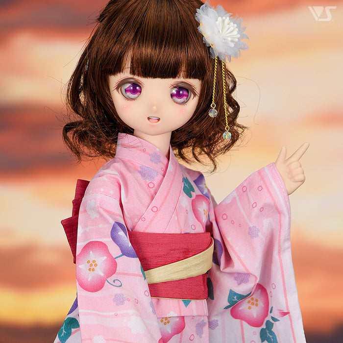 Morning Glory Yukata Set / Mini (Pink)