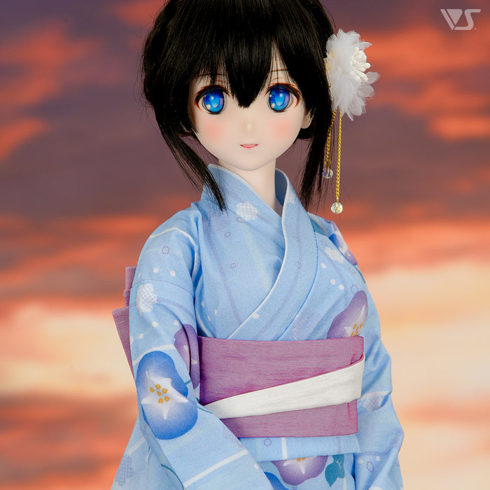 Morning Glory Yukata Set / (Pale Blue)