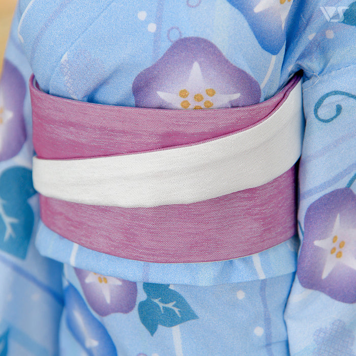 Morning Glory Yukata Set / (Pale Blue)