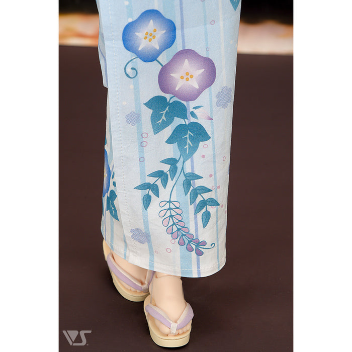 Morning Glory Yukata Set / (Pale Blue)