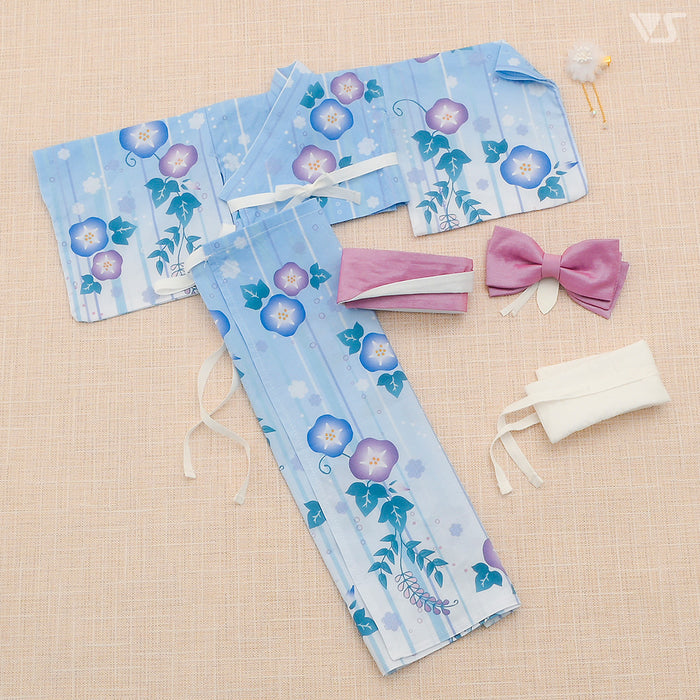 Morning Glory Yukata Set / (Pale Blue)