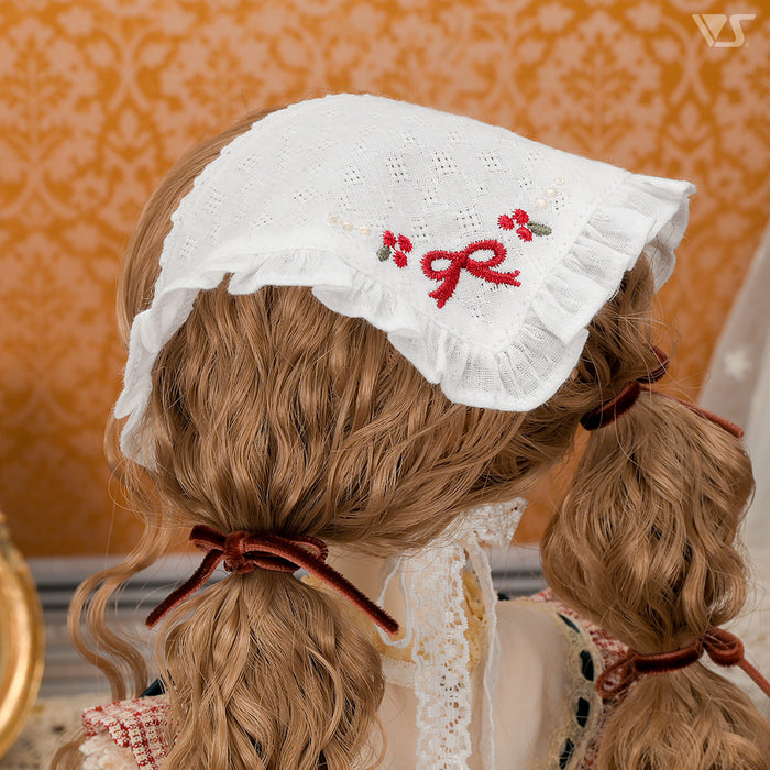 Embroidery Apron & Babushka Set (Berry)