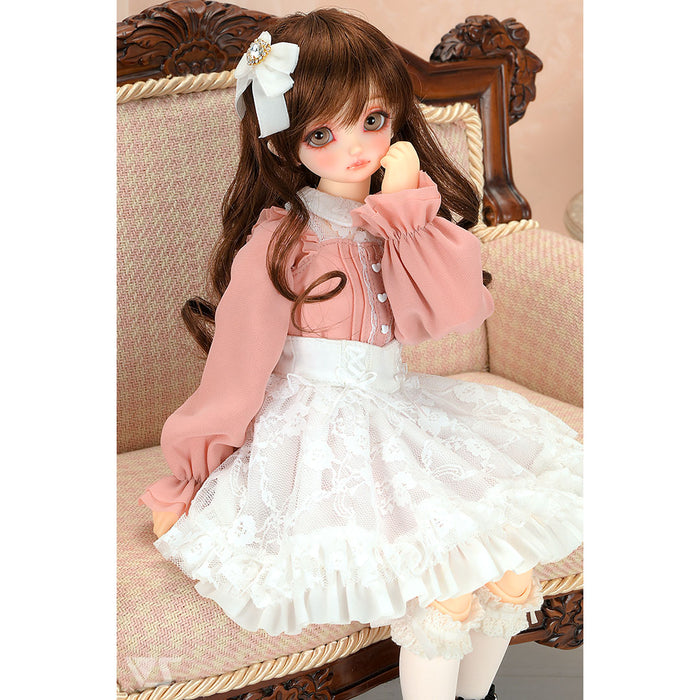 Dolly Parfait Coord Set / Mini (White x Pink)