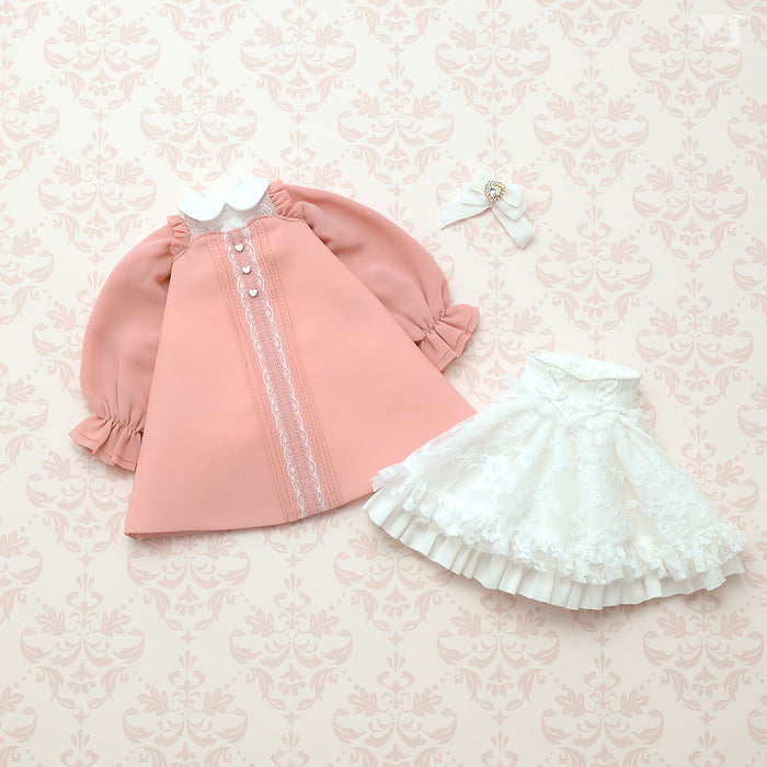 Dolly Parfait Coord Set / Mini (White x Pink)