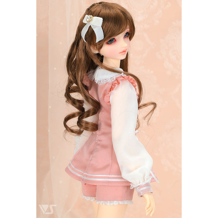 Dolly Parfait Coord Shorts Set (White x Pink)