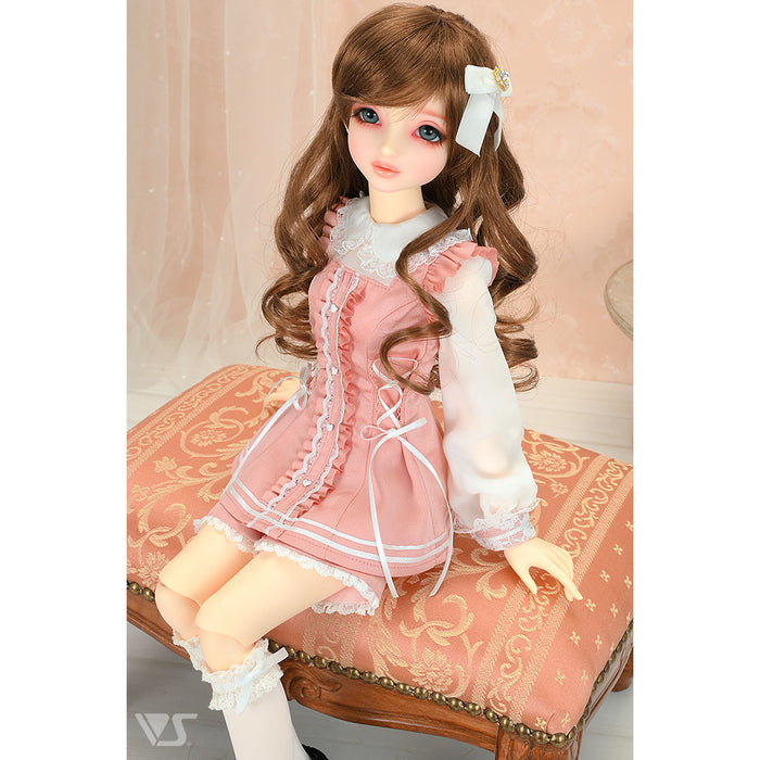 Dolly Parfait Coord Shorts Set (White x Pink)