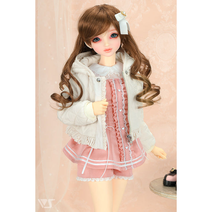 Dolly Parfait Coord Shorts Set (White x Pink)