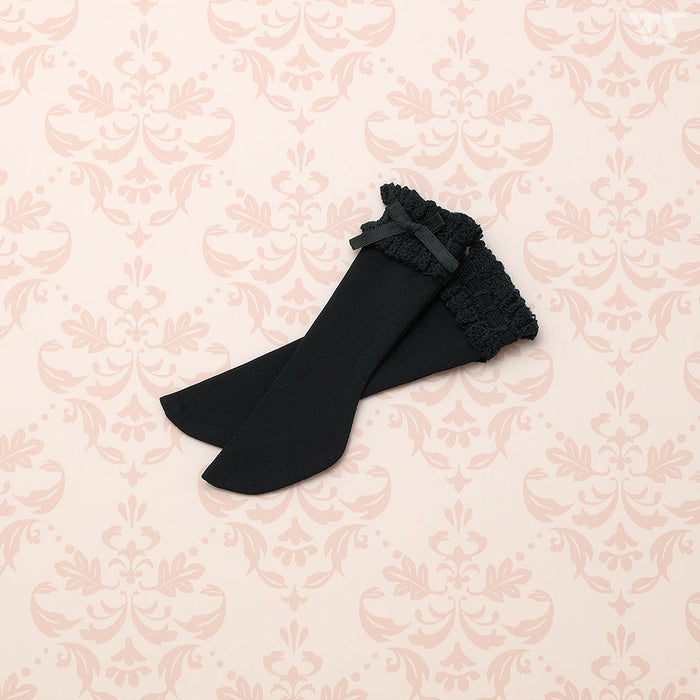 SDM Lace Knee Socks / Mini (Black)