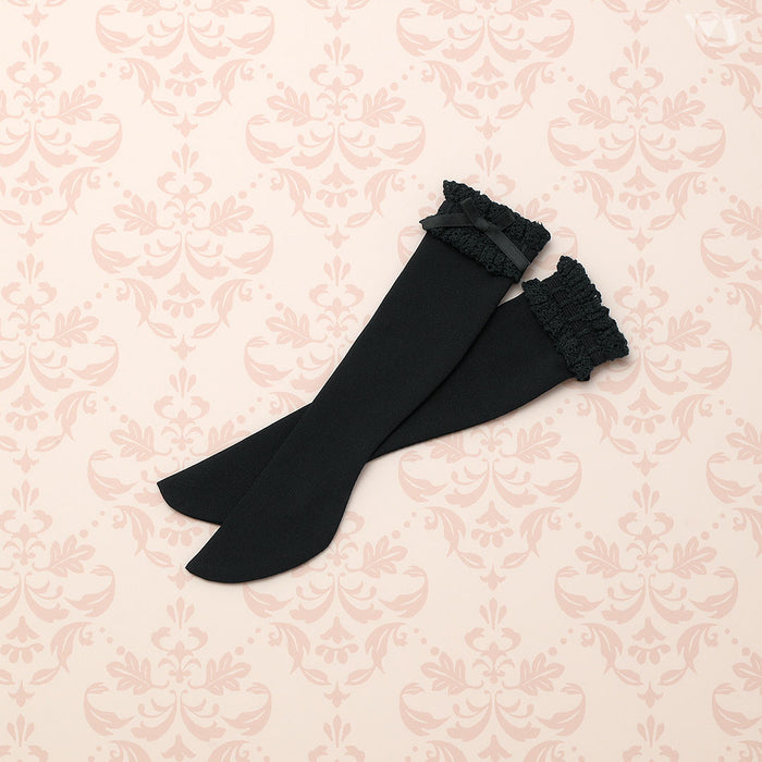 SD Lace Knee Socks (Black)