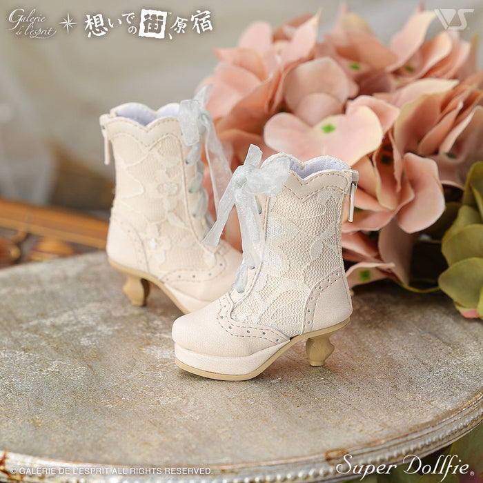 Organza Lace-up Boots / Mini