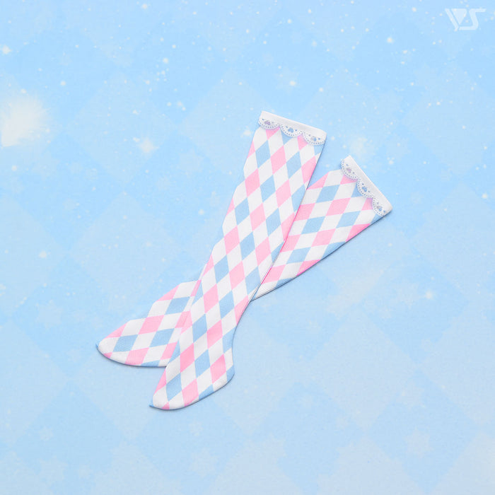 SDM Diamonds Socks / Mini (Pink & Pale Blue)