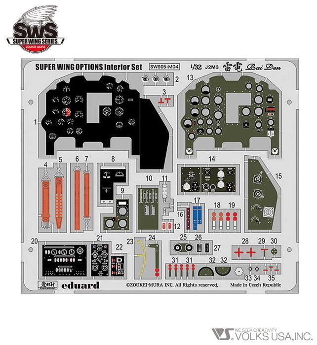 1/32 Raiden Photo-Etched Interior Set