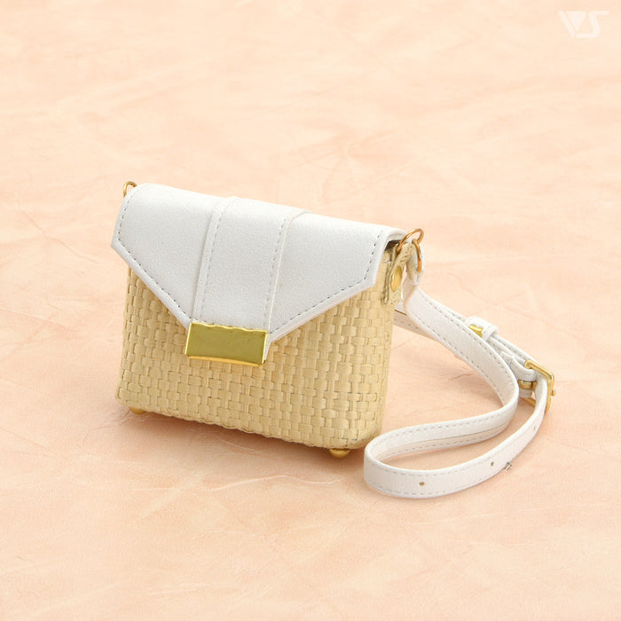 Rattan Shoulder Bag (White)