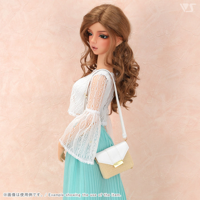 Rattan Shoulder Bag (White)