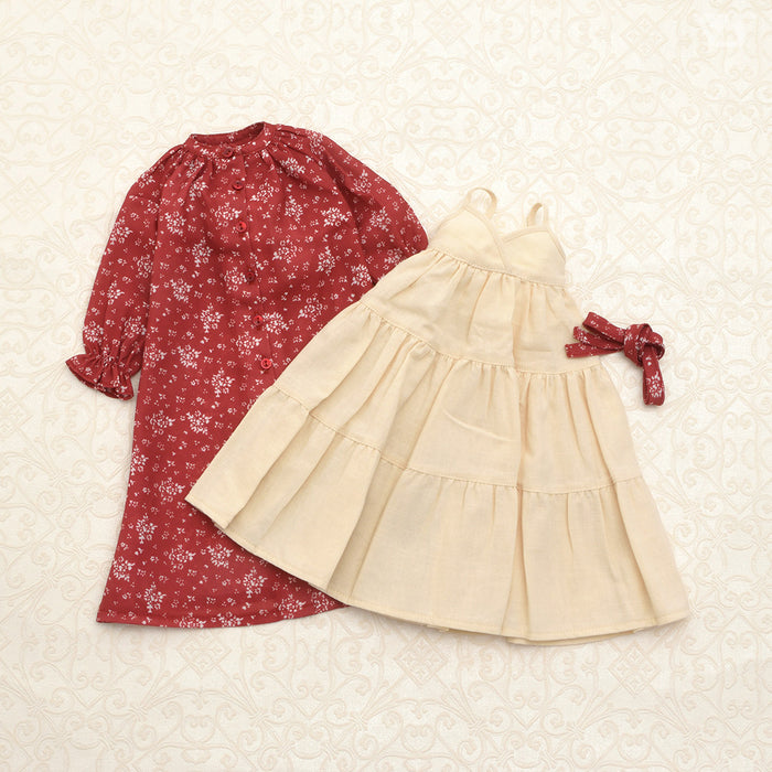 Chiffon Dress Set (Bordeaux)