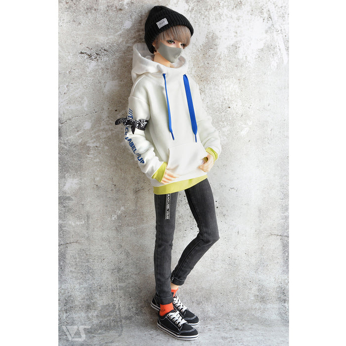 High Neck Hoodie (White)