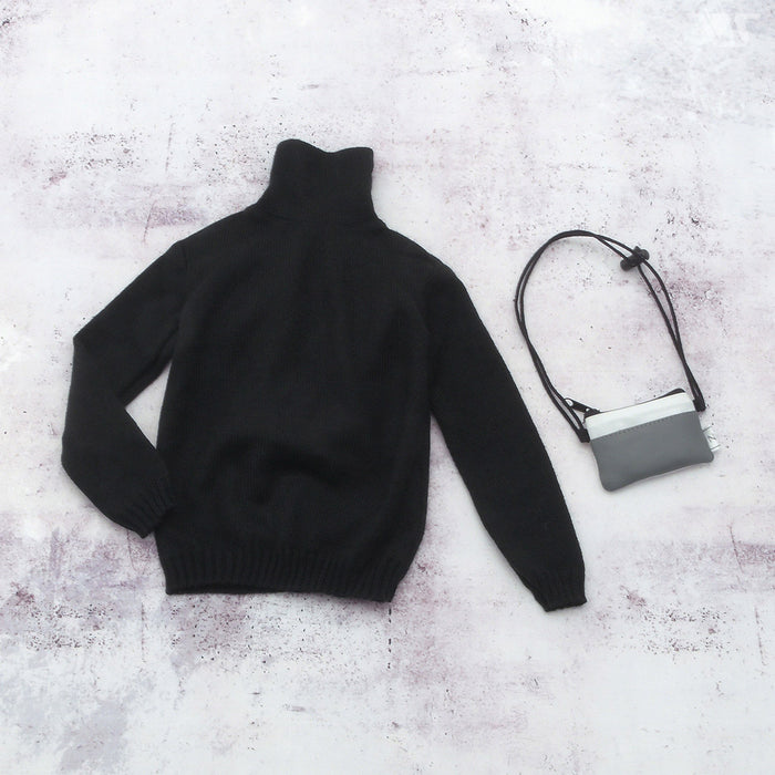 Turtle Neck Sweater Set (Black)
