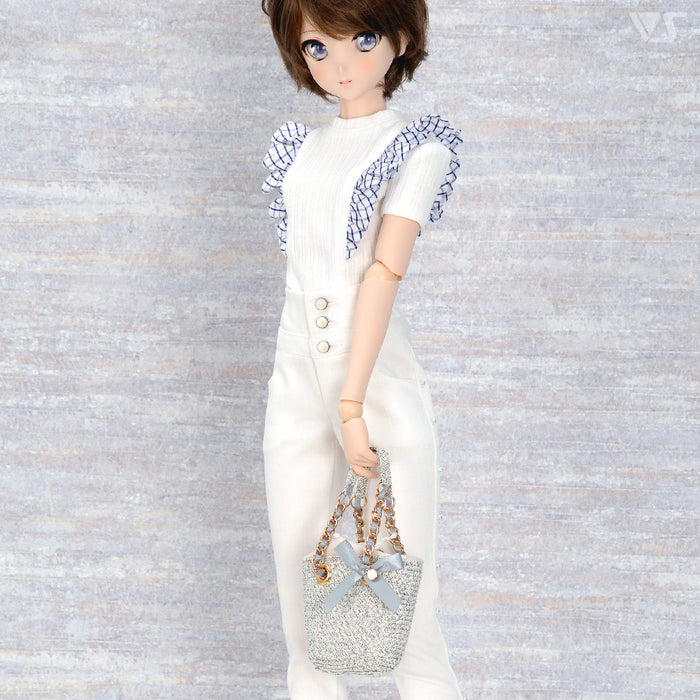 Ribbon Basket Bag (Smokey Blue)