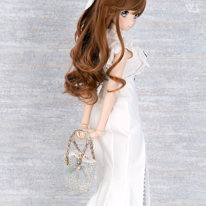 Ribbon Basket Bag (Smokey Blue)