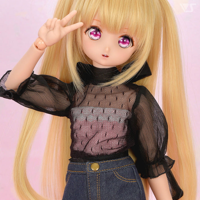 Tulle Top & Denim Skirt Set / Mini
