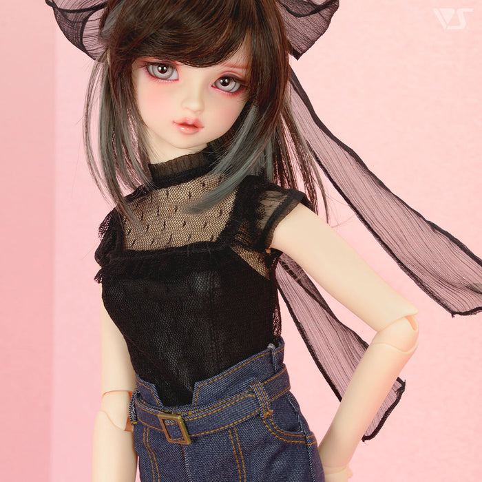 Tulle Top & Denim Pants Set
