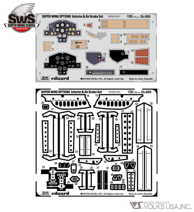 1/32 Ho 229 Interior and Air Brake Set