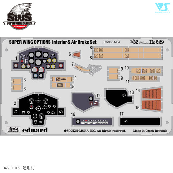 1/32 Ho 229 Interior and Air Brake Set