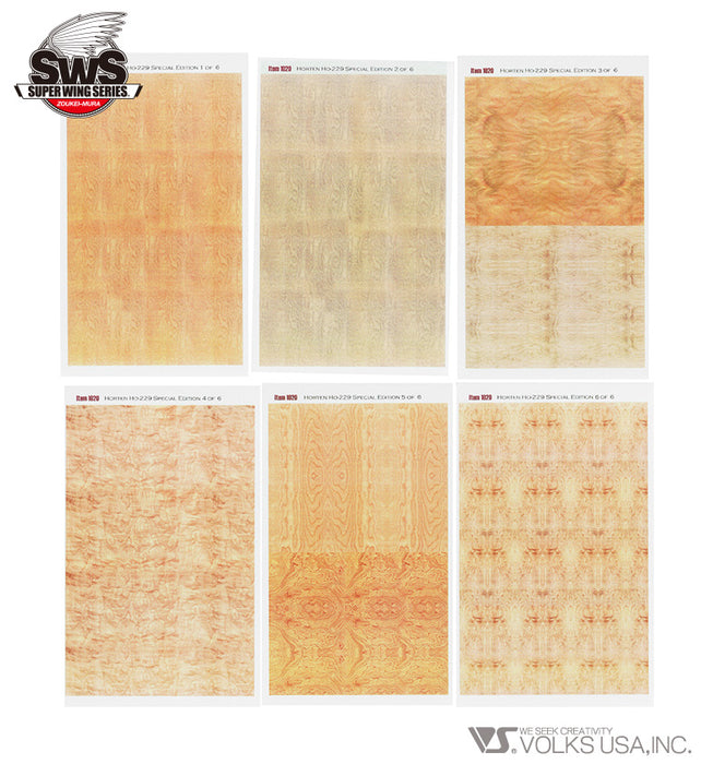 1/32 Ho 229 Wood Grain Decal Set