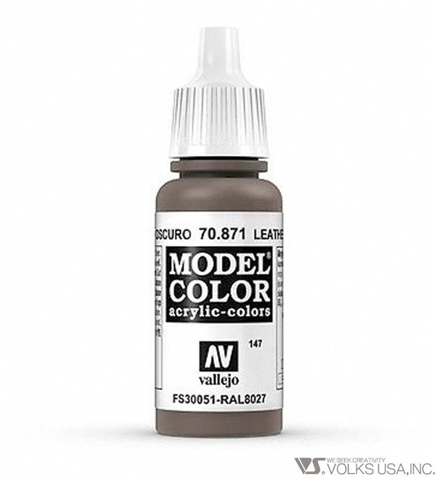 Vallejo Model Color, Leather Brown, 17ml 70871