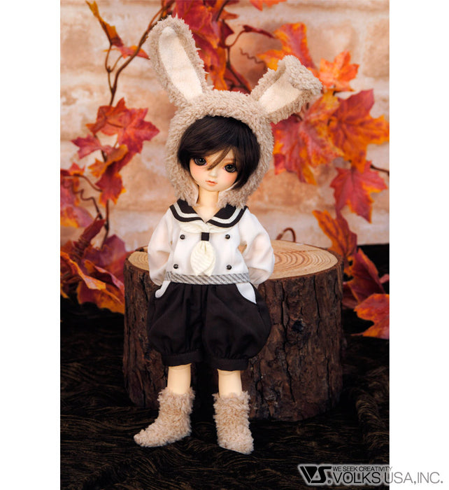 Fluffy Bunny Ear Rompers (Cafe au Lait)