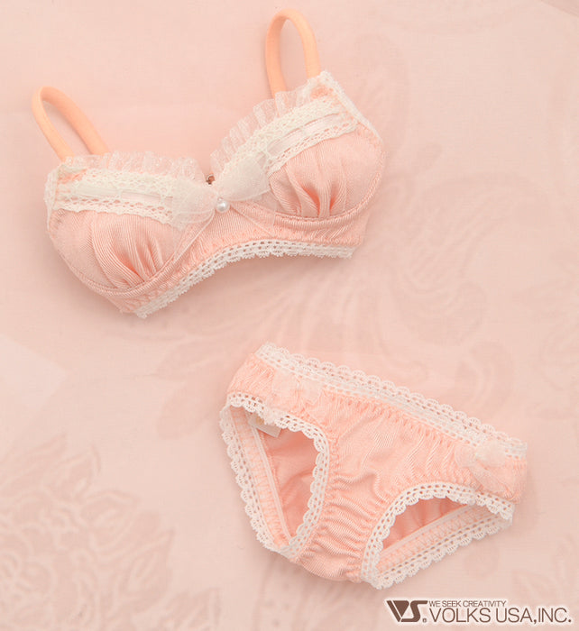 Lace Bra & Panties Set (Pink/SS-S Bust)