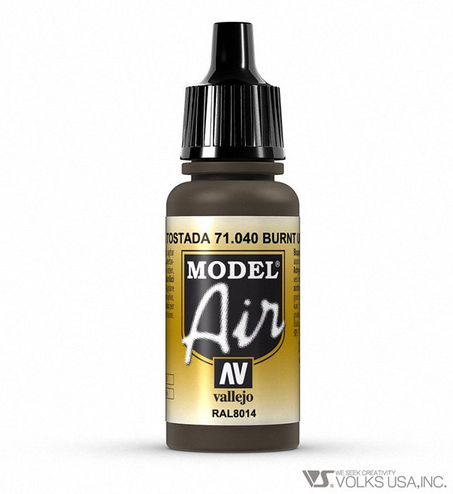 Vallejo Model Air, Burnt Umber, 17ml 71.040