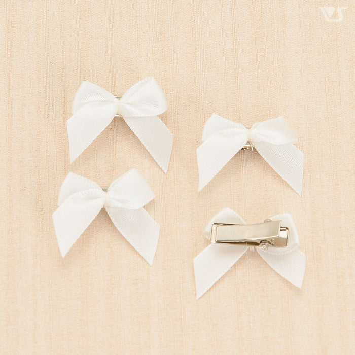 Mini Ribbon Clips (White)