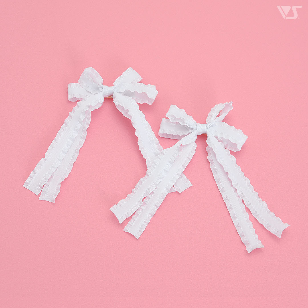 Ribbon Clips Double White VOLKS USA INC Ribbon clips double white volks usa inc