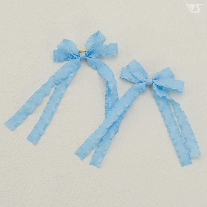 Ribbon Clips (Double / Pale Blue)