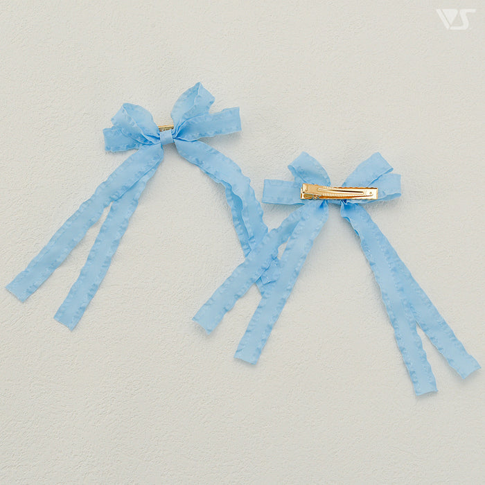 Ribbon Clips (Double / Pale Blue)