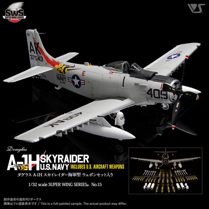 1/32 A-1H U.S. NAVY Includes U.S. Aircraft Weapons