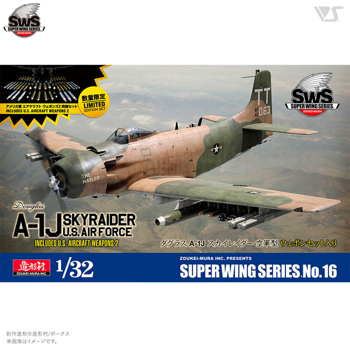 1/32 A-1J U.S. AIR FORCE Includes U.S. Aircraft Weapons