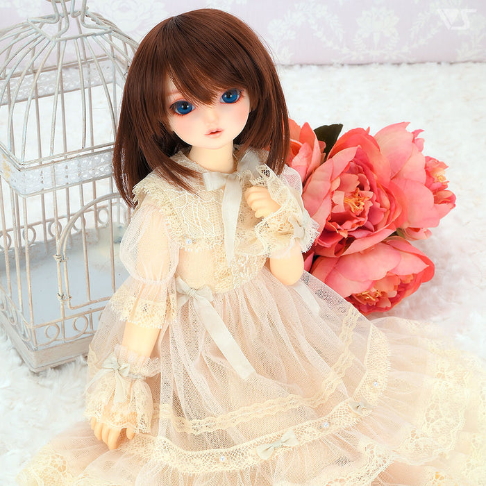 Lacy Tulle Dress (Vanilla) / Mini