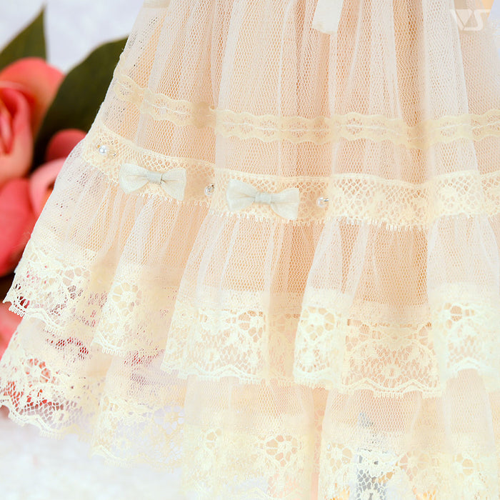 Lacy Tulle Dress (Vanilla) / Mini