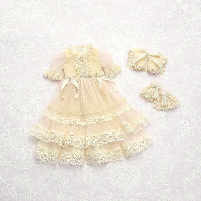 Lacy Tulle Dress (Vanilla) / Mini